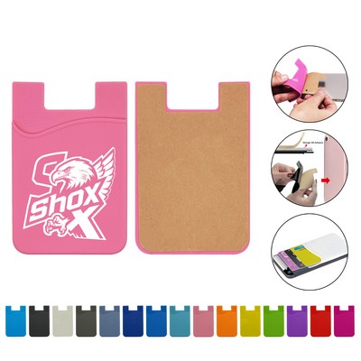 MOQ 20 Silicone Cell Phone Credit Card Wallet Stick