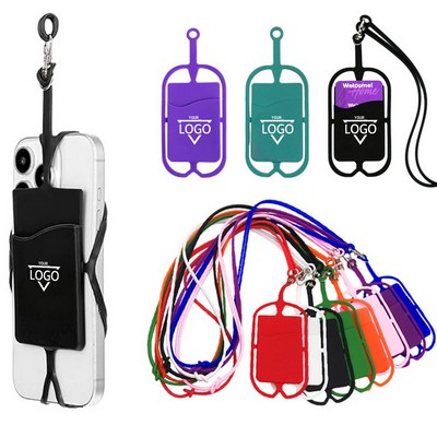 Silicone Phone Lanyard Card Holder